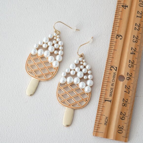 Sugarfix by BaubleBar Ice Cream Popsicle Earrings Pearl - Picture 3 of 3
